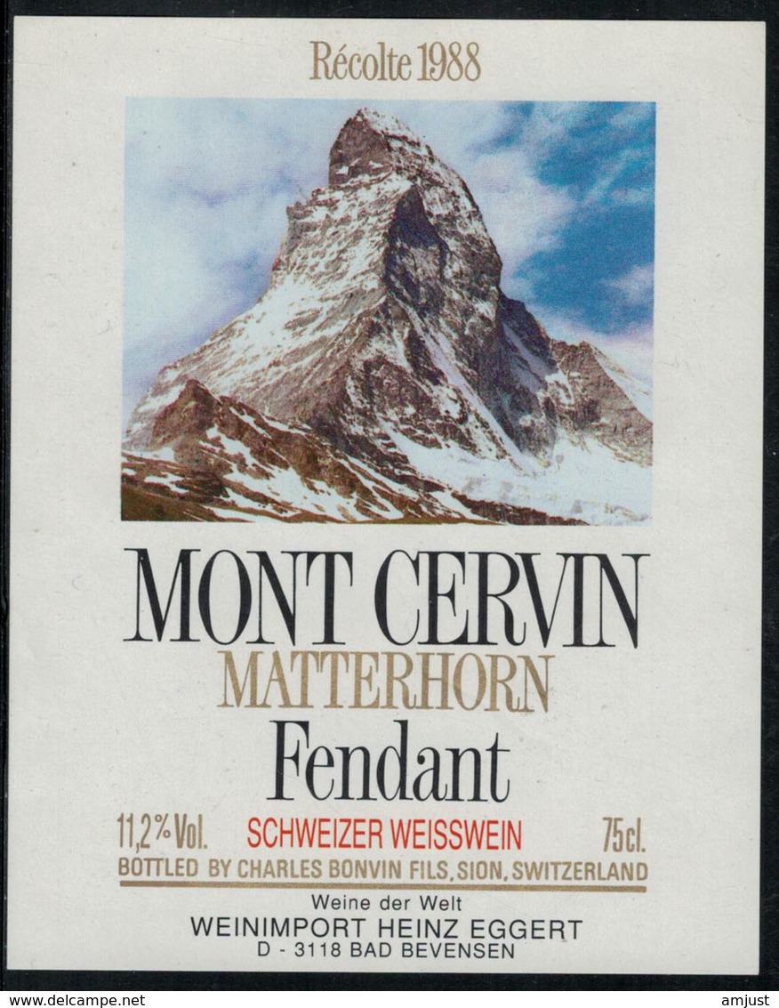Etiquette De Vin // Fendant, Mont Cervin, Matterhorn Zermatt - Montañas