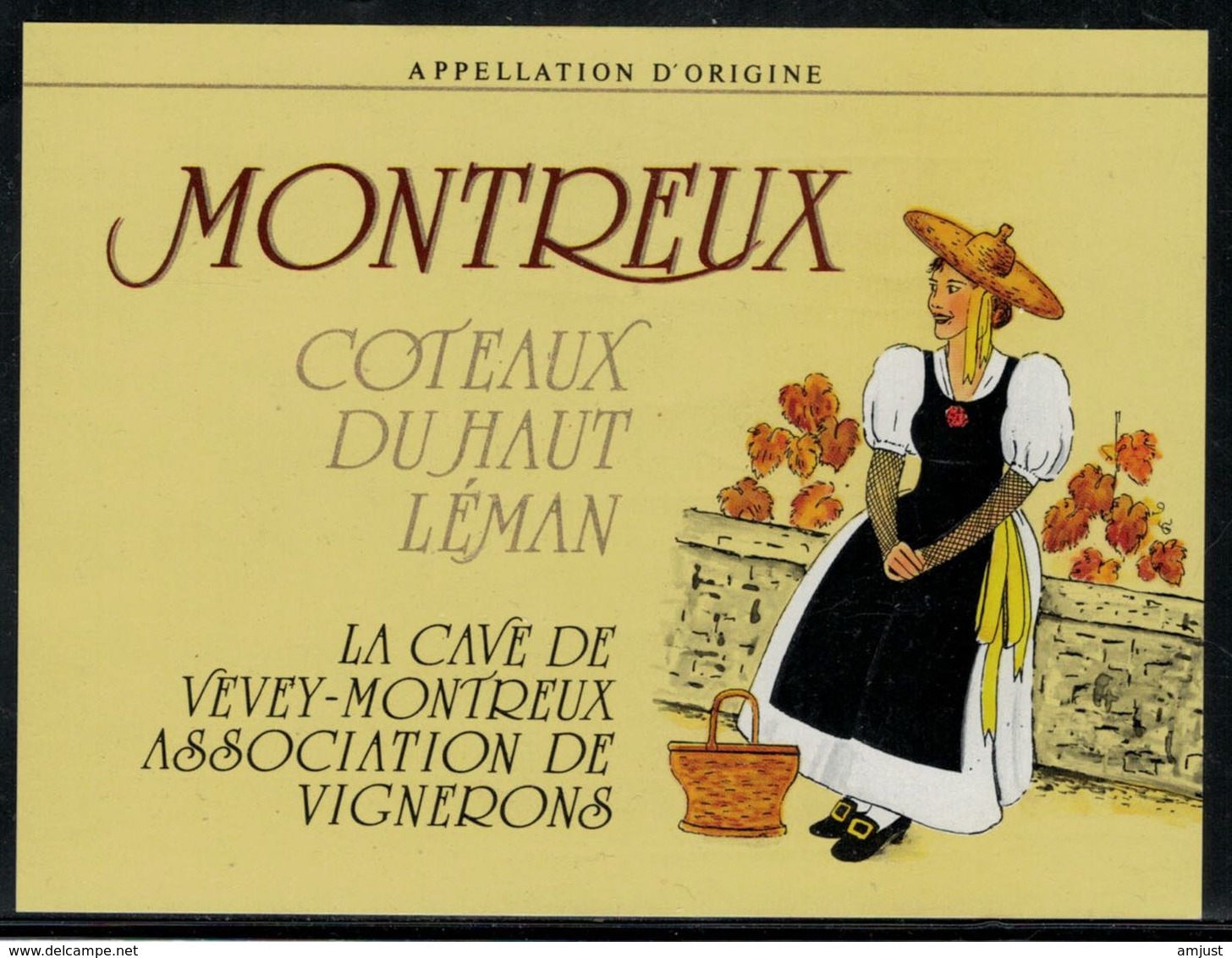 Etiquette De Vin // Montreux, Coteau Du Haut Léman - Costumi Tradizionali