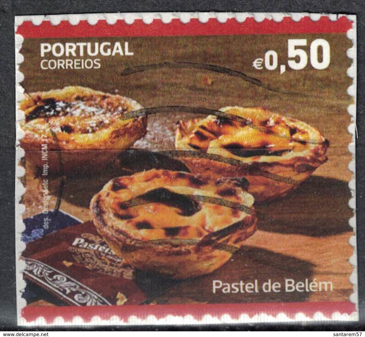 Portugal 2017 Oblitéré Used Dessert Pastel De Belém Pastel De Nata SU - Oblitérés