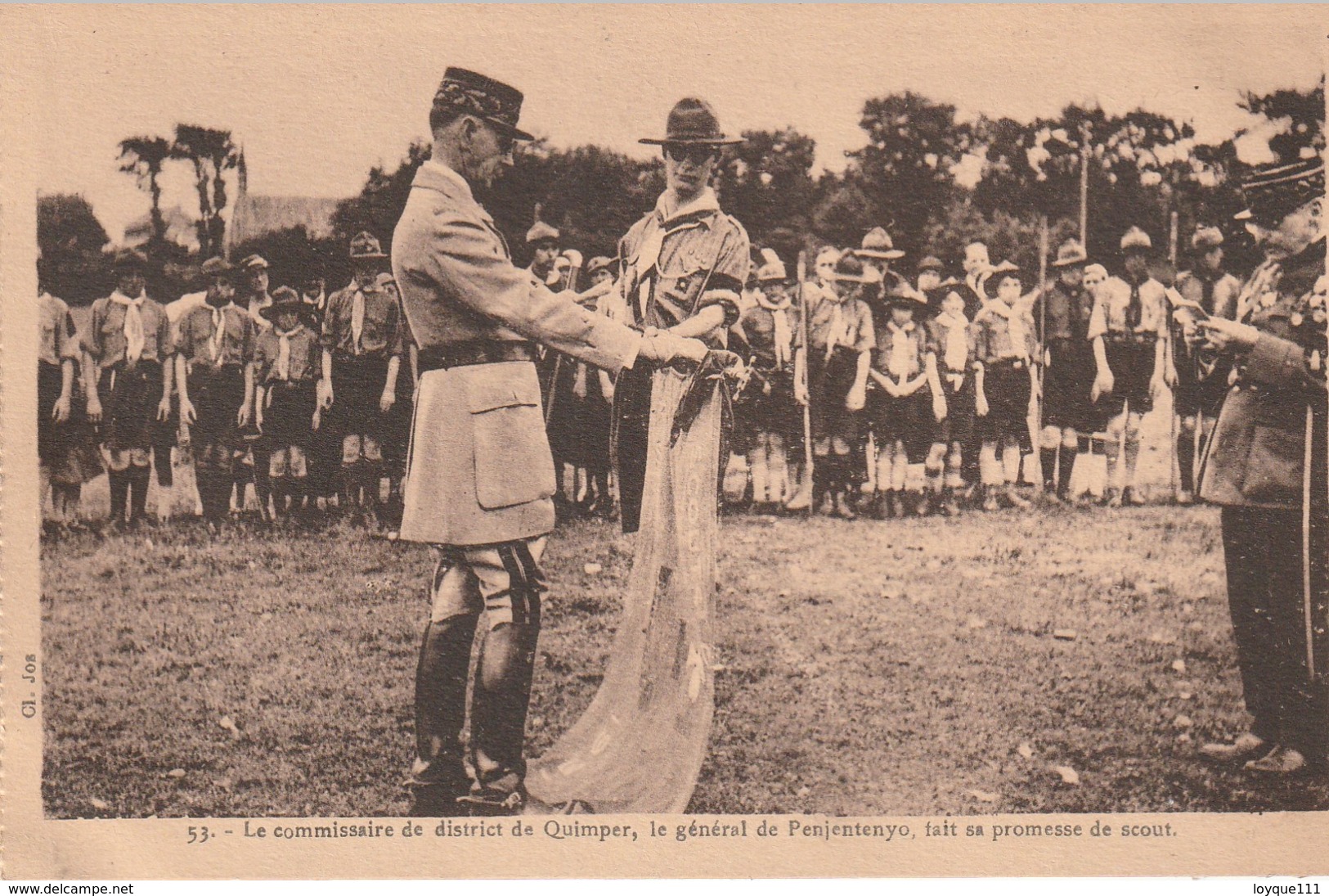 QUIMPER Les Scouts De France (1er Quimper) Le Commissaire Du District De Quimper, Le Général PENFENTENYO N° 53 - Quimper