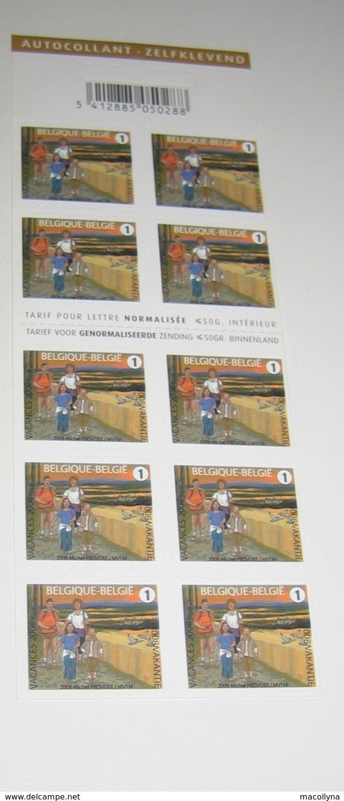 Boekje 94** / Carnet 94 MNH / Zomerzegels Wandelen 3793** Promener En été -Zelfkl. Autocoll. - Sin Clasificación