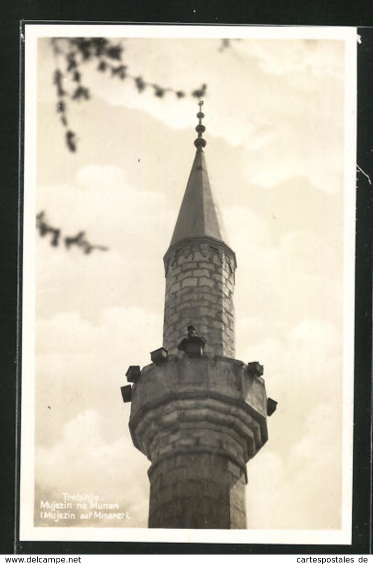AK Trebinje, Mujezin Auf Dem Minaret - Bosnien-Herzegowina