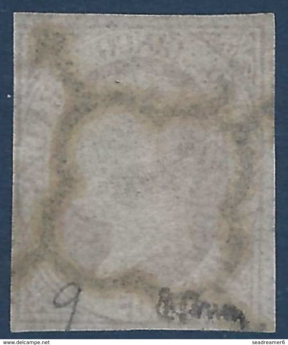 Espagne Isabel II N°9 5 Reales Rose Oblitéré Superbe Signé Brun - Used Stamps