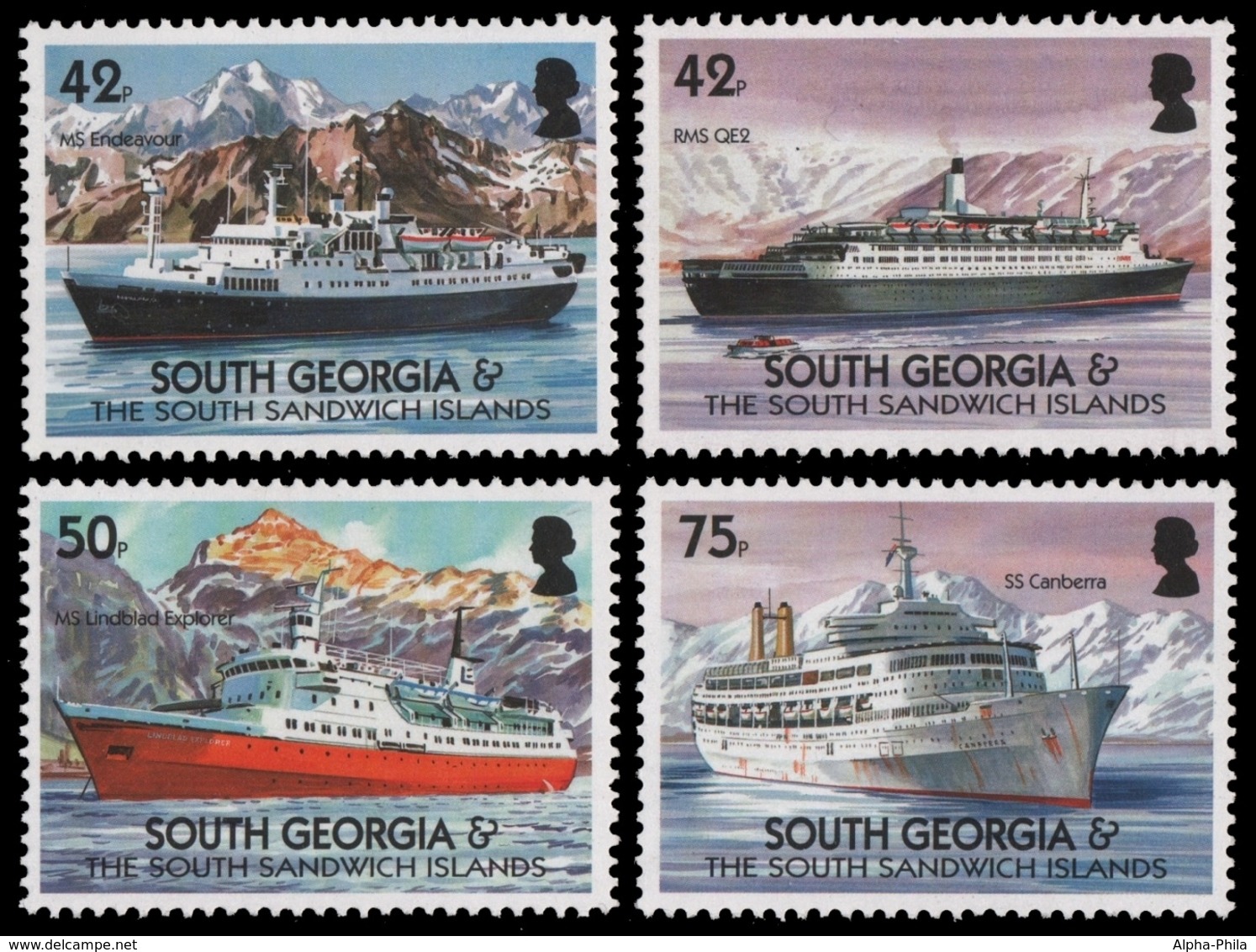 Süd-Georgien 2004 - Mi-Nr. 386-389 ** - MNH - Schiffe / Ships - Südgeorgien