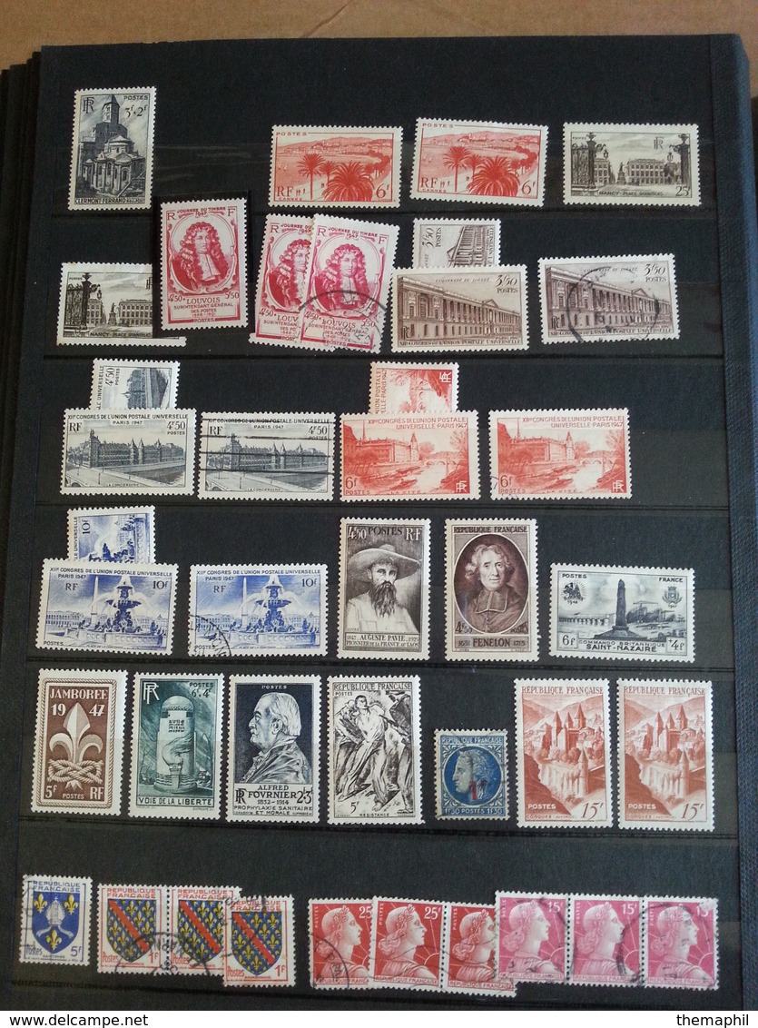 lot n° 704 FRANCE coll. 1900 / 1975 neufs ou obl.. dans un gros classeur