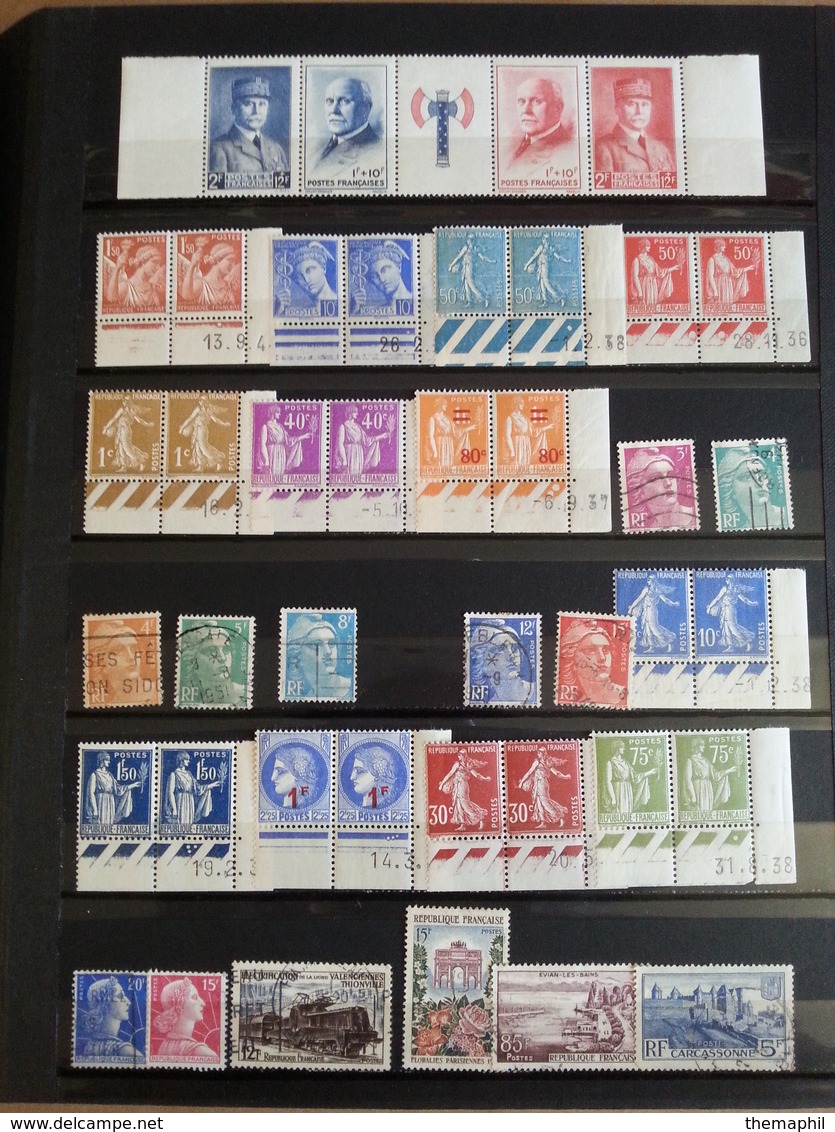 lot n° 704 FRANCE coll. 1900 / 1975 neufs ou obl.. dans un gros classeur