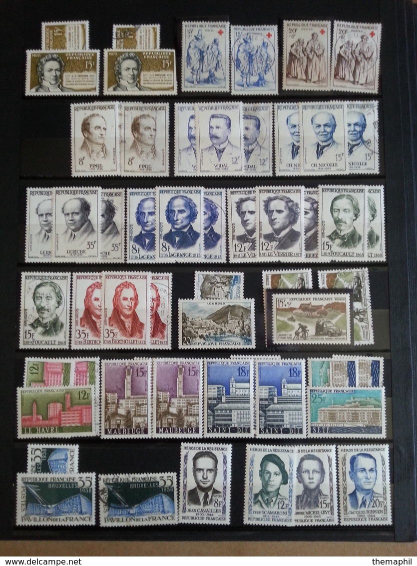 lot n° 704 FRANCE coll. 1900 / 1975 neufs ou obl.. dans un gros classeur