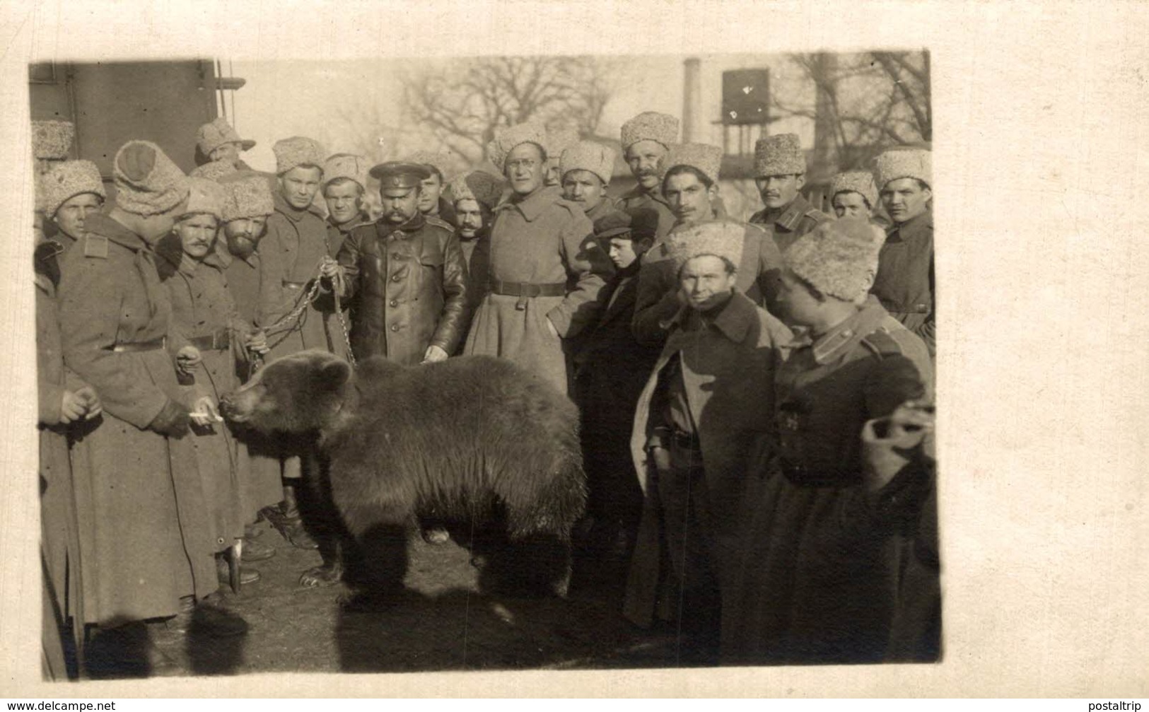 LEGION RUSSE  HOMMES MICHKA EMBARQUEMENT DES VOLONTAIRE RUSIA OURS BEARS OSOS BEREN 14*9CM Fonds Victor FORBIN 1864-1947 - Russia