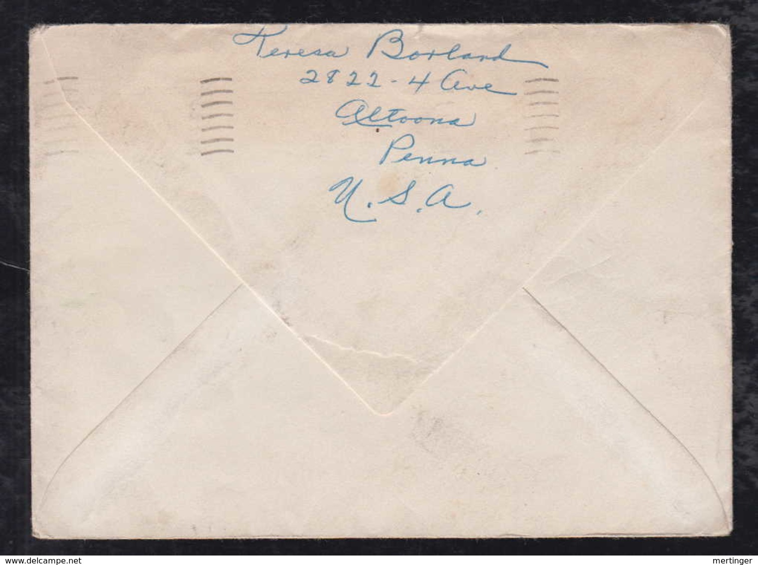 USA 1950 Airmail Cover Express Special Delivery HOLLIDAYSBURG To WUERZBURG Germany - 2c. 1941-1960 Briefe U. Dokumente