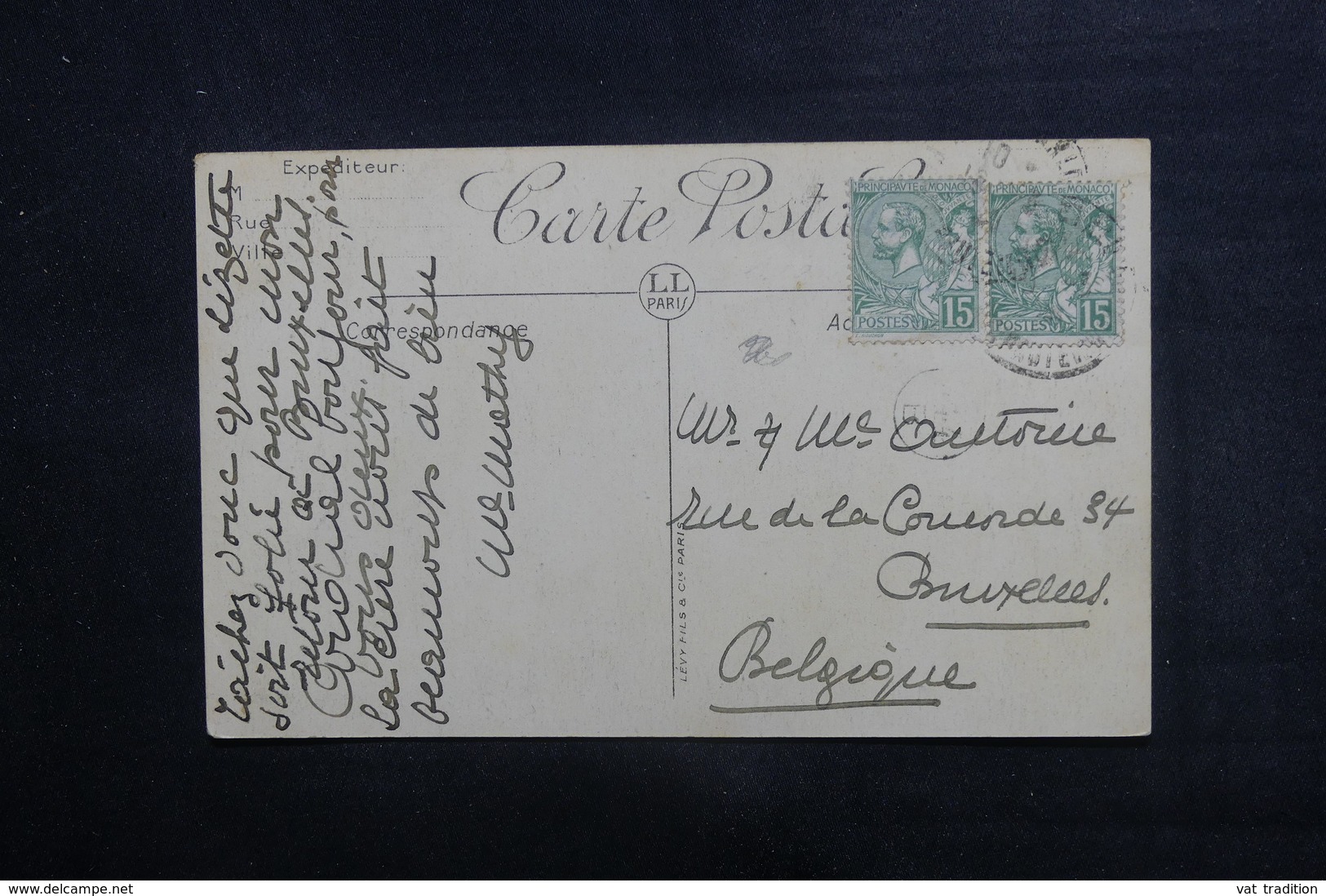 MONACO - Affranchissement De Monte Carlo Sur Carte Postale Pour La Belgique - L 38246A - Brieven En Documenten