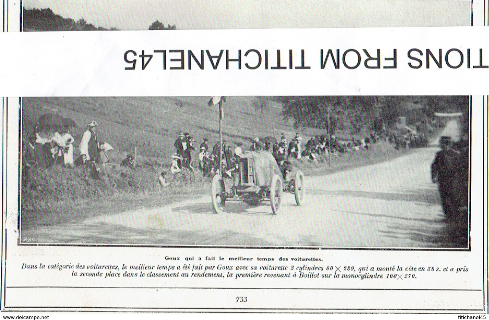 1910 COURSE DE COTE DE GAILLON : PIERRON-LABOR-LE GUI-GOUX-BOILLOT/WYNMALEN/OBSEQUES CHAVEZ/MORANE - 1900 - 1949