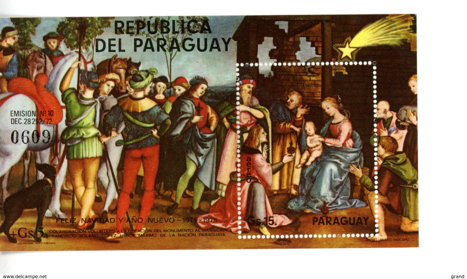Paraguay-1975-Raphael, Noel- MI B238***MNH - Religious