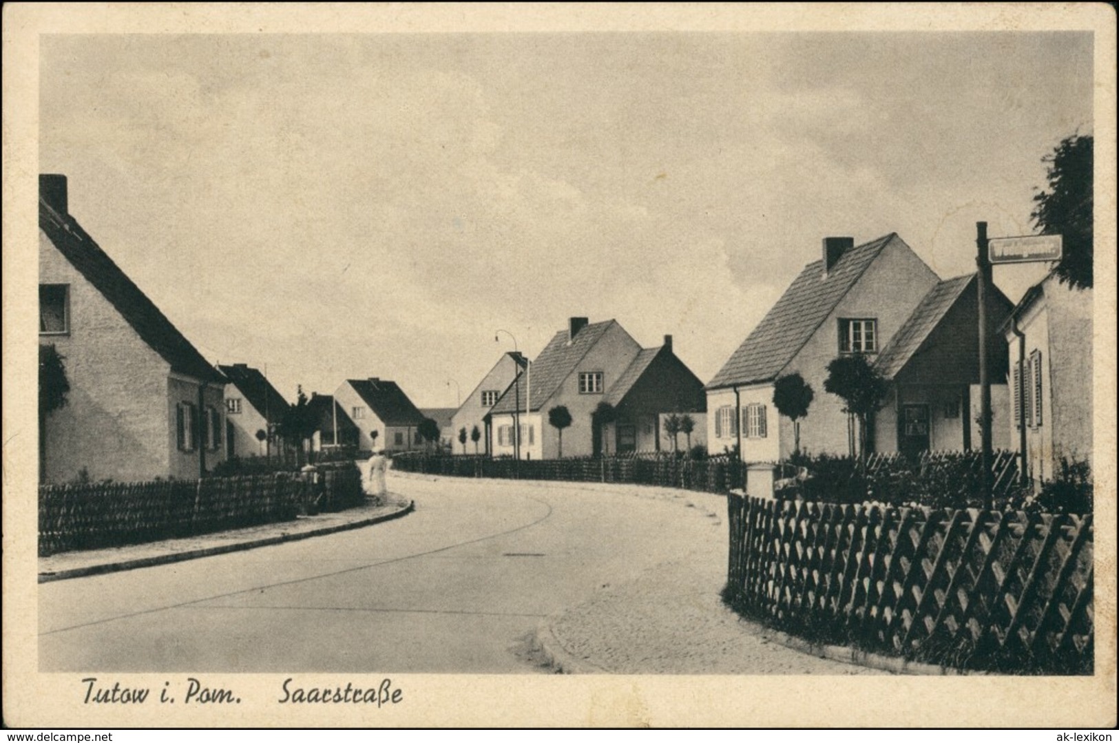 Ansichtskarte Tutow Saarstraße. Siedlung  	Vorpommern-Greifswald Jarmen 1943 - Other & Unclassified