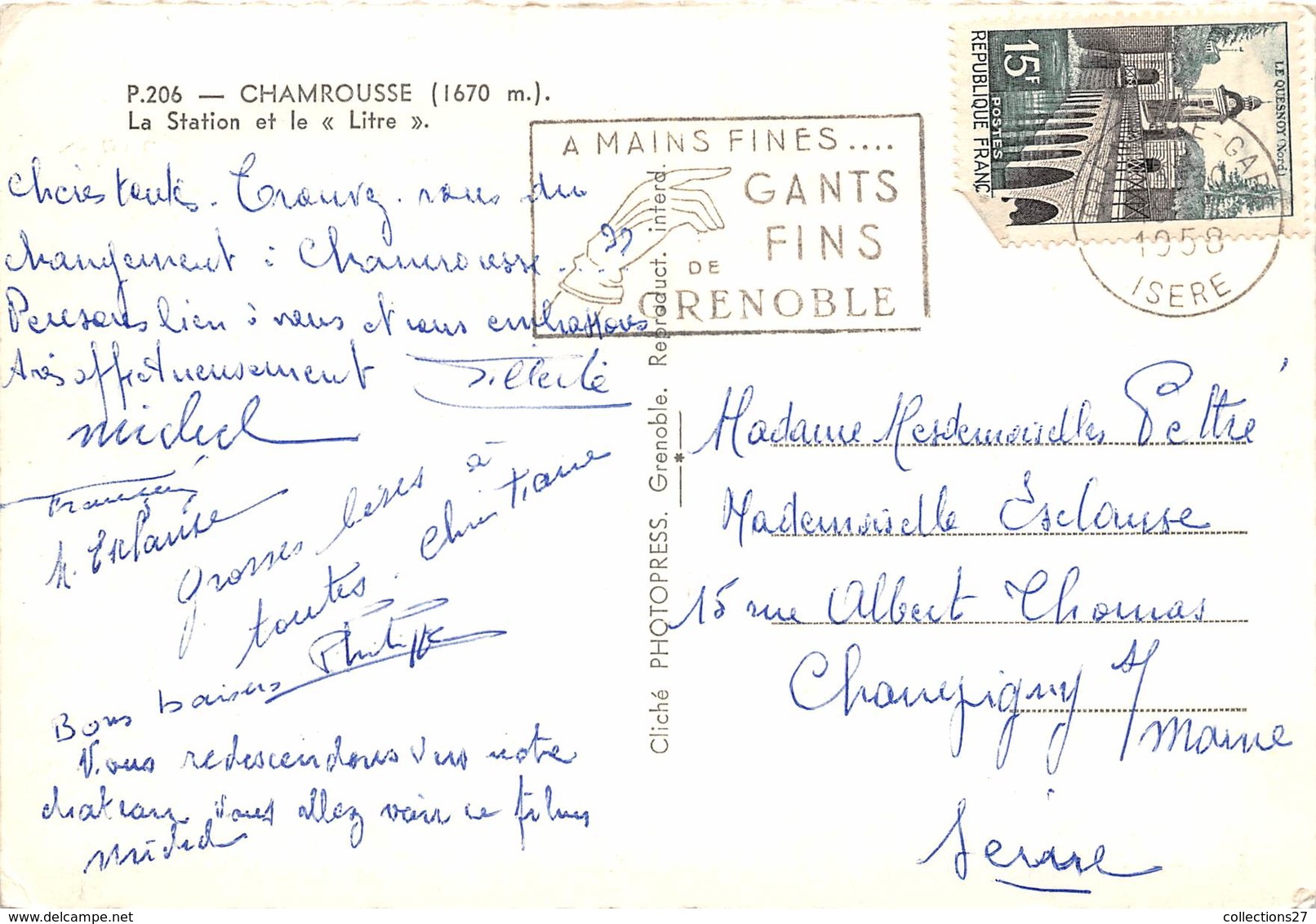 38-CHAMROUSSE- STATION ET LE LITRE - Chamrousse