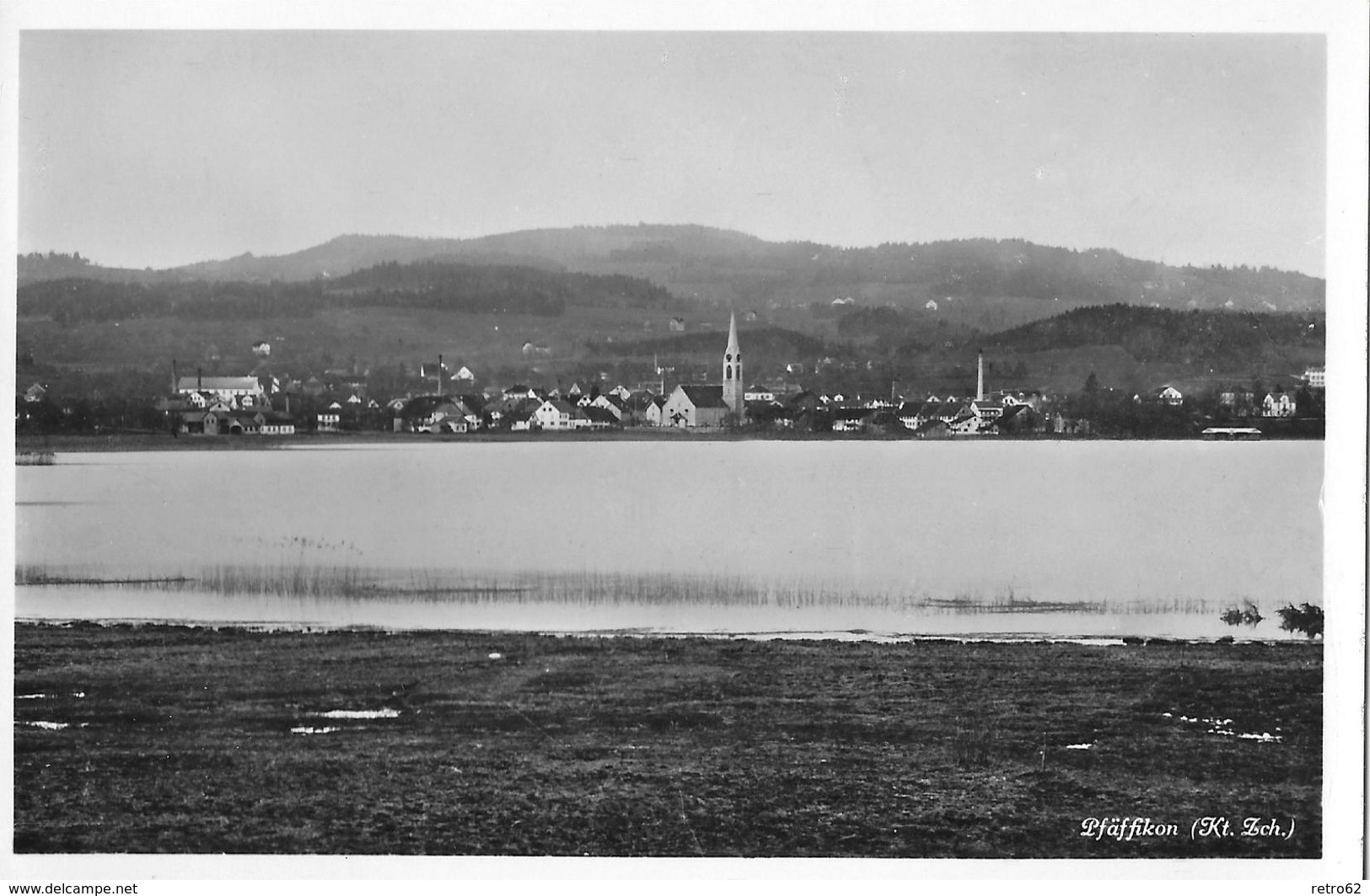 PFÄFFIKON → Generalansicht über Den See, Fotokarte Ca.1925 - Pfäffikon