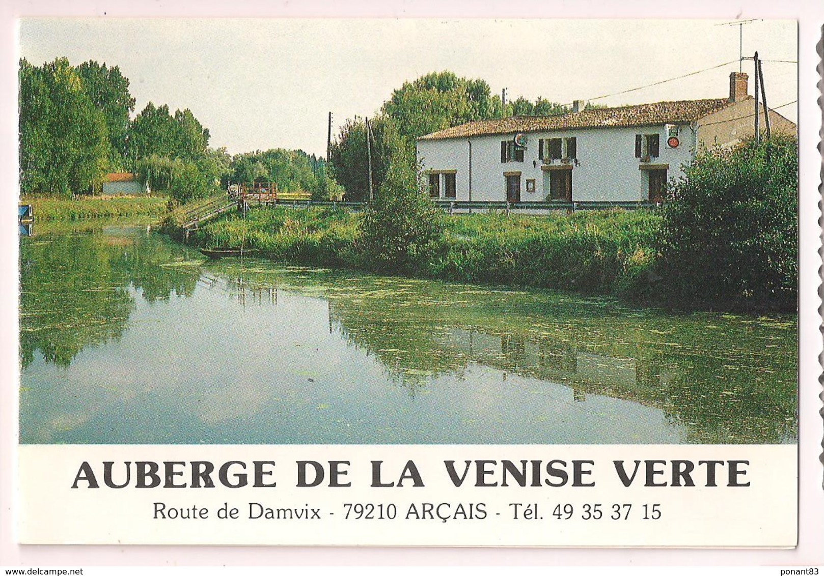 Arçais: Auberge De La Venise Verte - Double Carte Publicitaire - - Autres & Non Classés