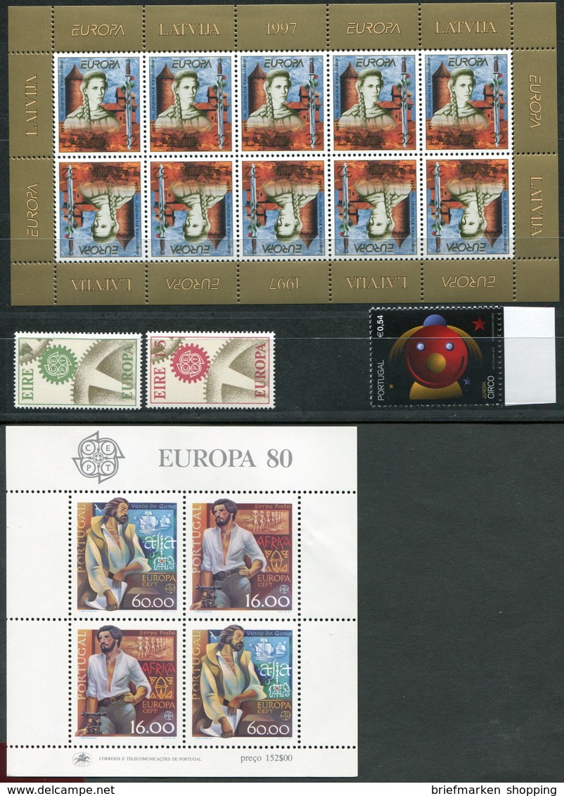 17 Versch. / Diff. CEPT- / EUROPA-Ausgaben / Issues As Per 3 Scans - ** Mnh Neuf Postfris - 191,- € Michel - Sammlungen