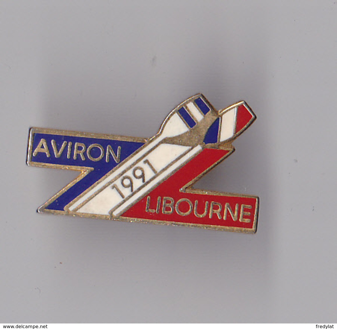 PIN'S  THEME  AVIRON  CLUB DE LIBOURNE  1991  EN GIRONDE - Roeisport