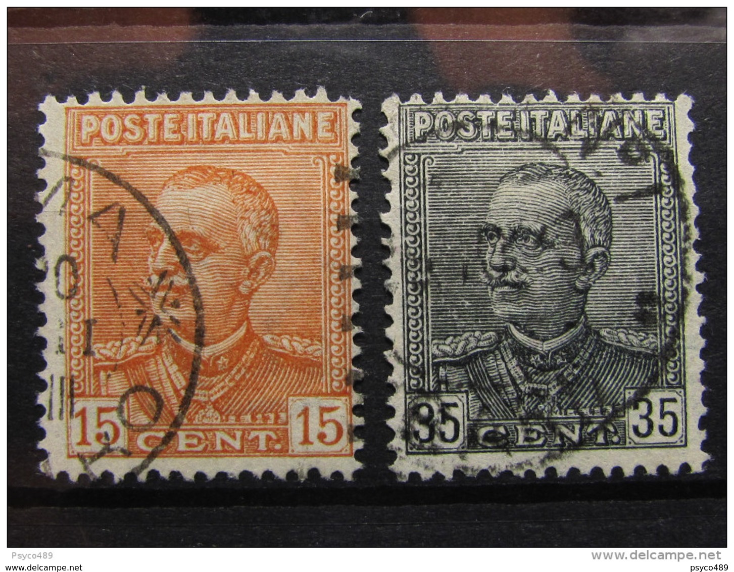 ITALIA Regno-1929- "Effigie" Cpl. 2 Val. US° (descrizione) - Usati