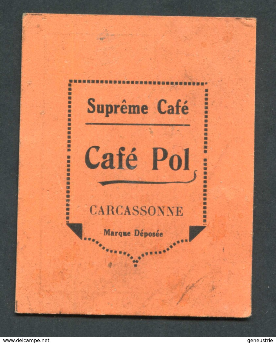 Monnaie De Nécessité Carton "Ticket-prime 1kg250 Café Pol / Carcassonne" Emergency Banknote - Monétaires / De Nécessité
