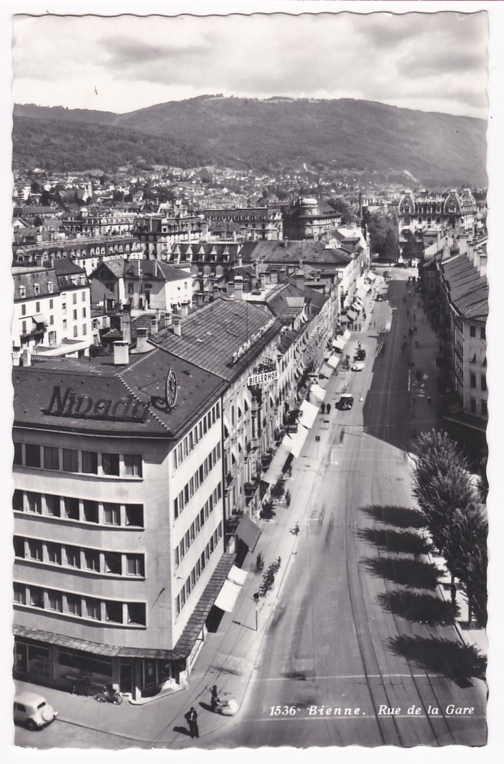 Suisse - Berne -  BIENNE -  Rue De La Gare - 1961 - Berne