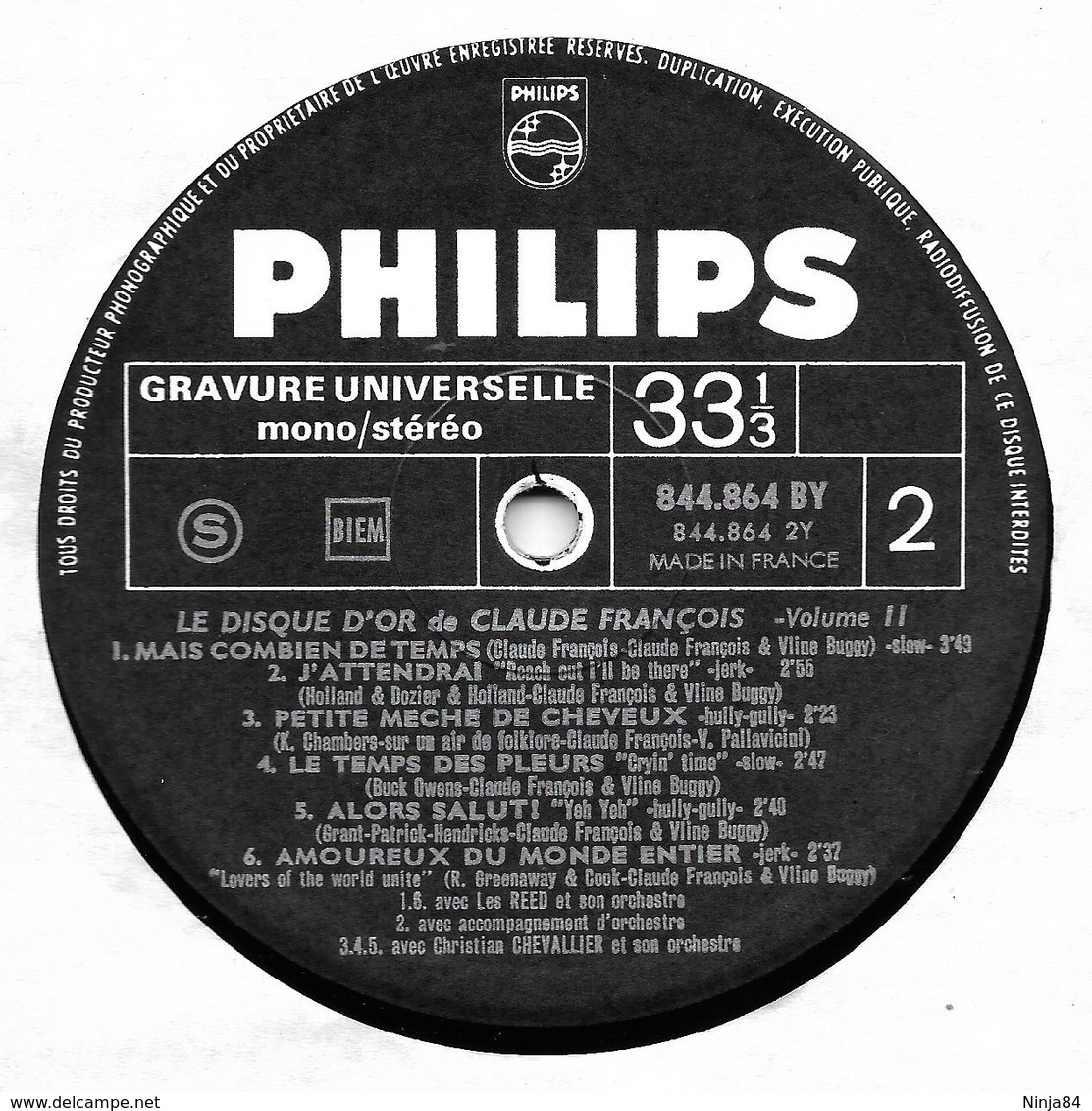 LP 33 RPM (12")  Claude François  "  Le Disque D'or  " - Autres - Musique Française