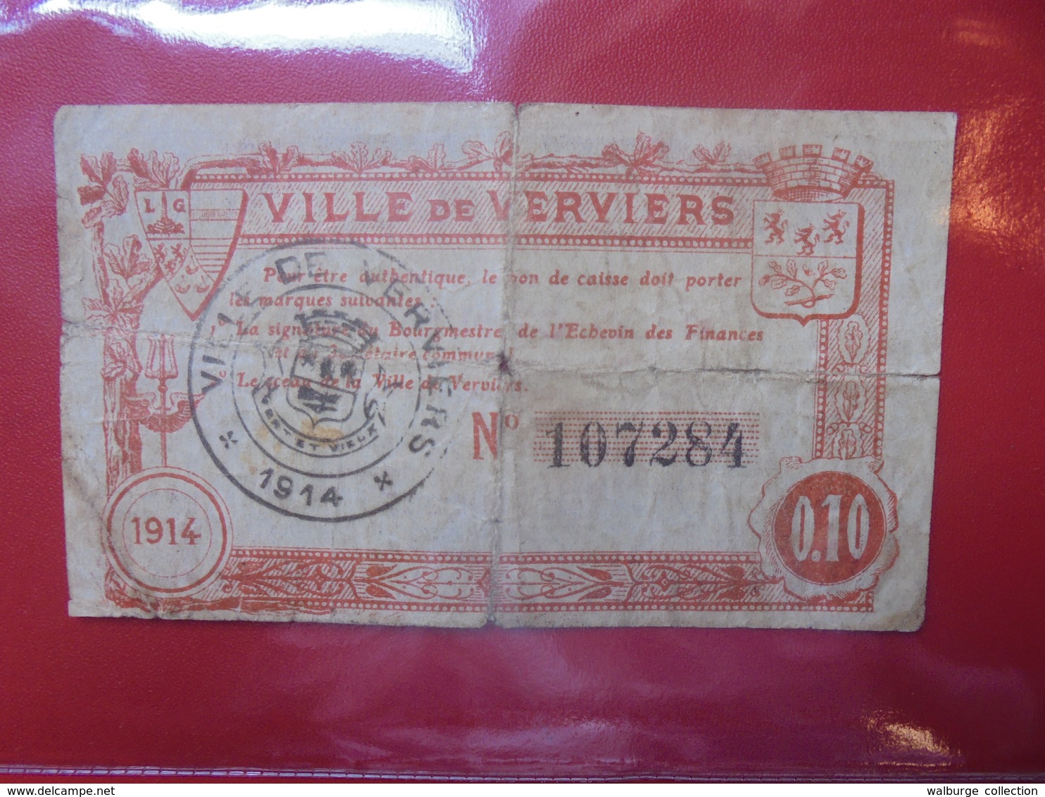 VERVIERS 10 CENTIMES (BILLETS DE NECESSITES) CIRCULER - 5-10-20-25 Franchi