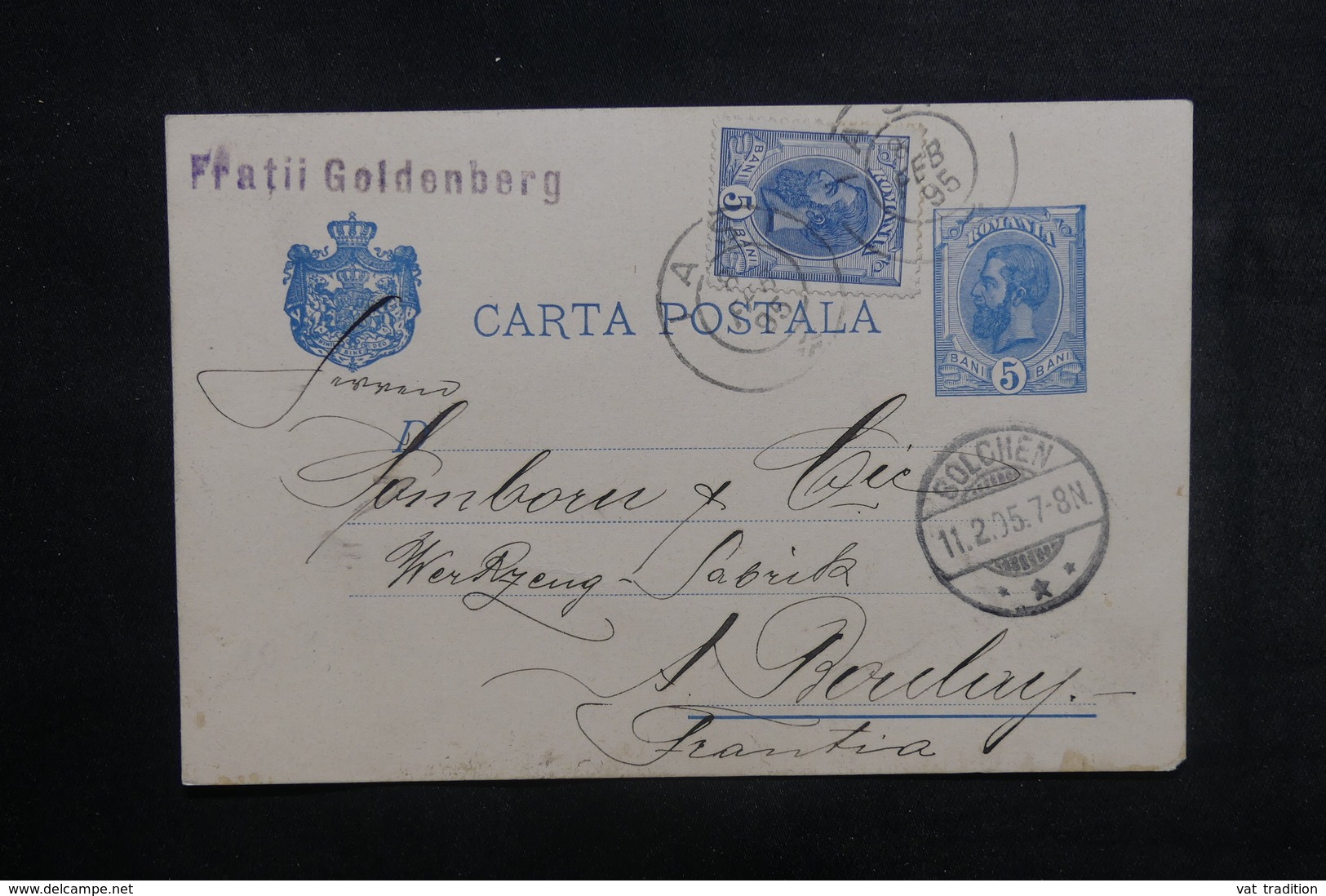 ROUMANIE - Entier Postal + Complément De Iaşi Pour La France En 1895 - L 38342 - Entiers Postaux