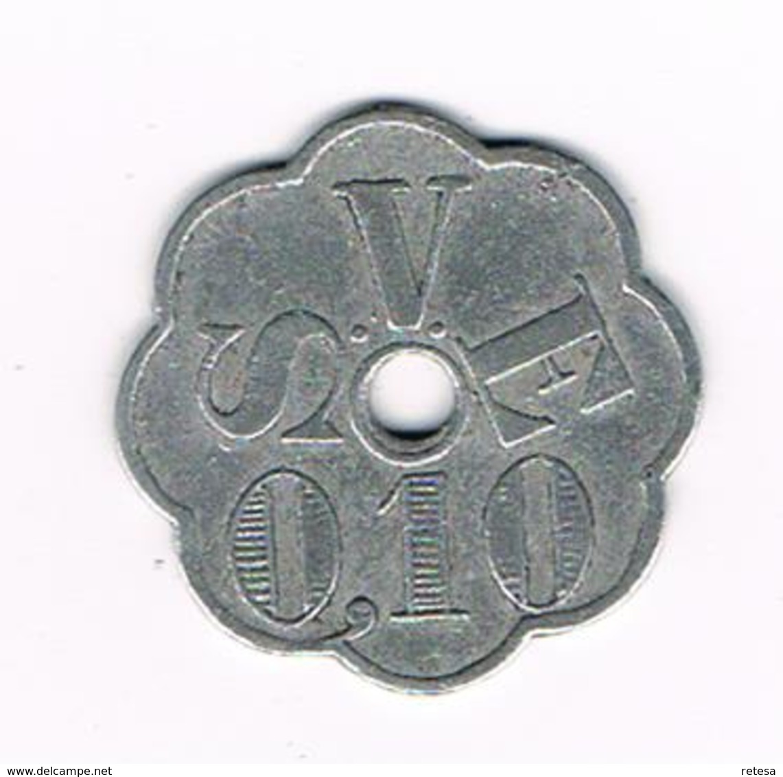 // OUDE  JETON  BRUGGE S.C.U  0.10 S.V.E  0.10 CENTIMES - Monétaires / De Nécessité