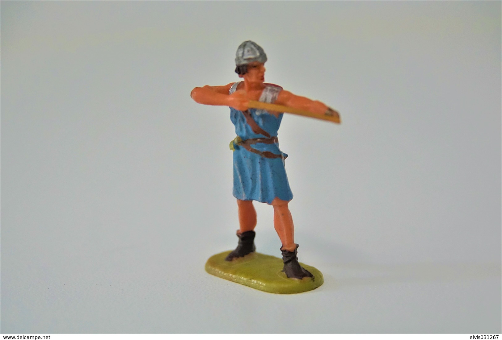 Elastolin, Lineol Hauser, H=40mm, Norman, Plastic - Vintage Toy Soldier FOR PARTS OR REPAIR - Figurines