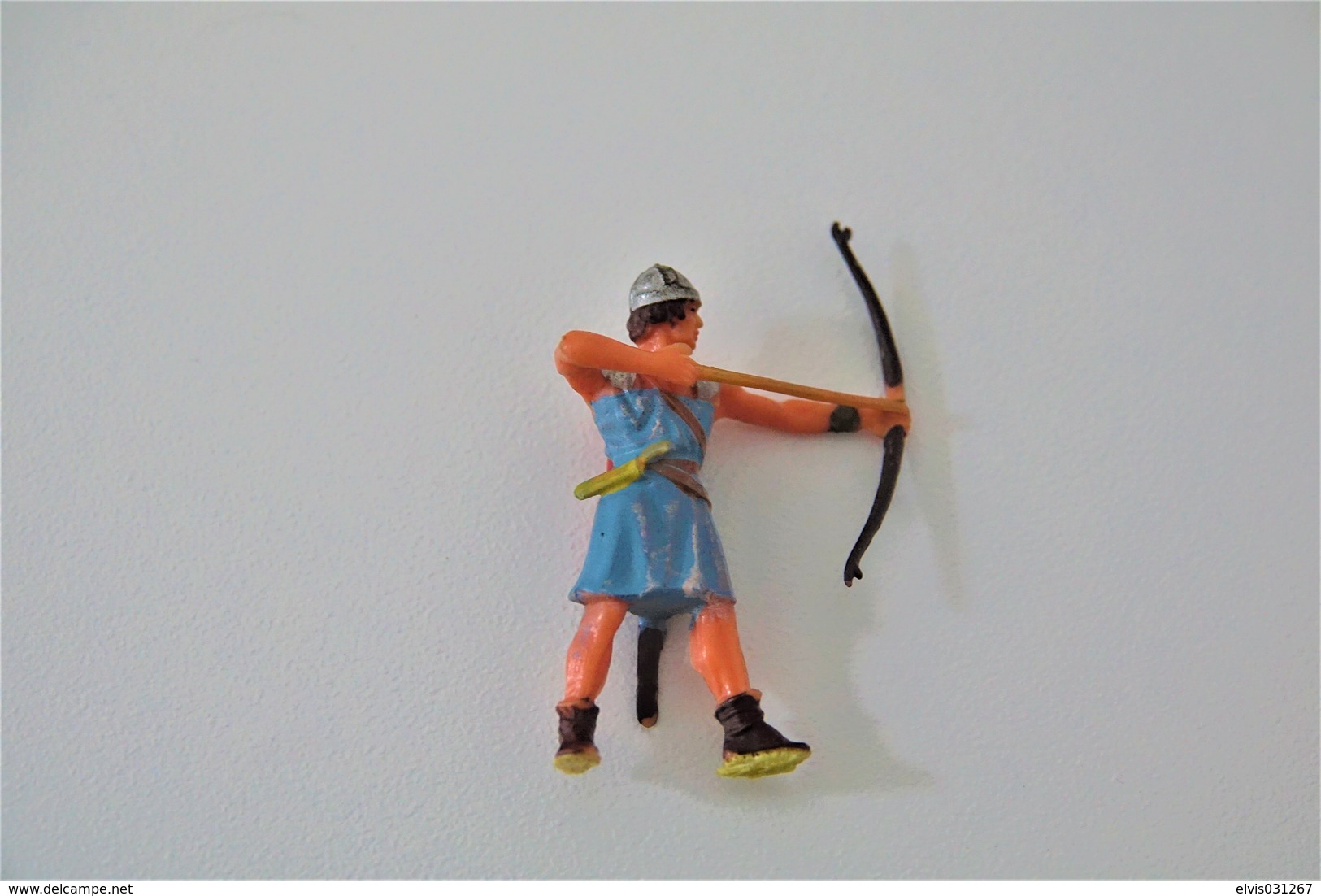 Elastolin, Lineol Hauser, H=40mm, Norman, Plastic - Vintage Toy Soldier FOR PARTS OR REPAIR - Figurines