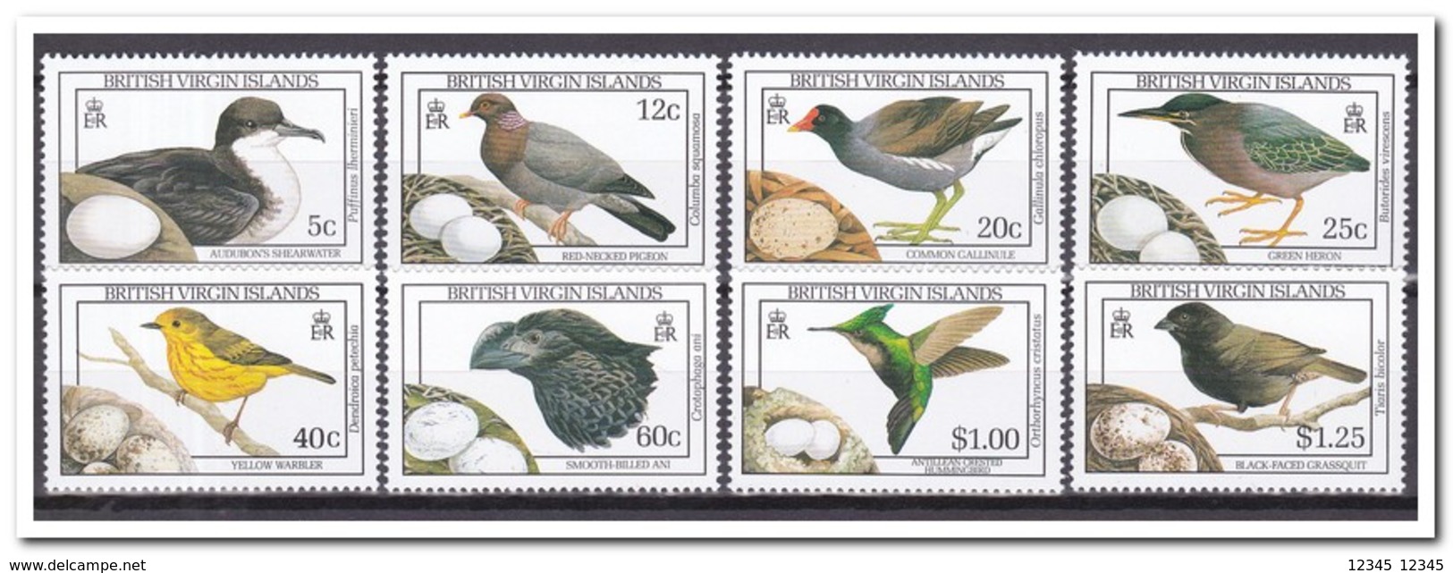 Britse Maagdeneilanden 1990, Postfris MNH, Birds - Britse Maagdeneilanden