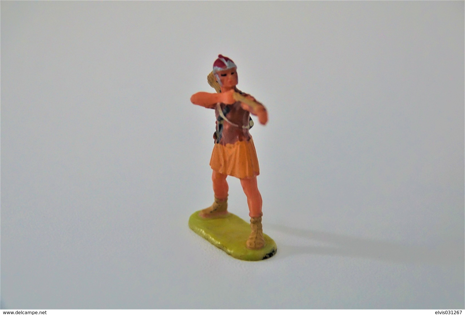 Elastolin, Lineol Hauser, H=40mm, Norman, Plastic - Vintage Toy Soldier FOR PARTS OR REPAIR - Figurines