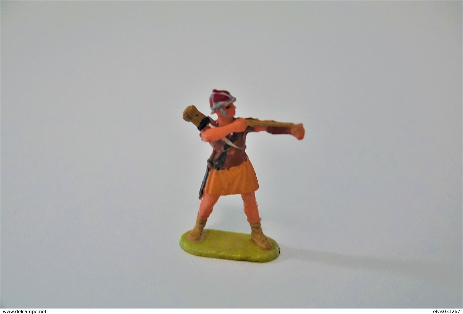 Elastolin, Lineol Hauser, H=40mm, Norman, Plastic - Vintage Toy Soldier FOR PARTS OR REPAIR - Figurines