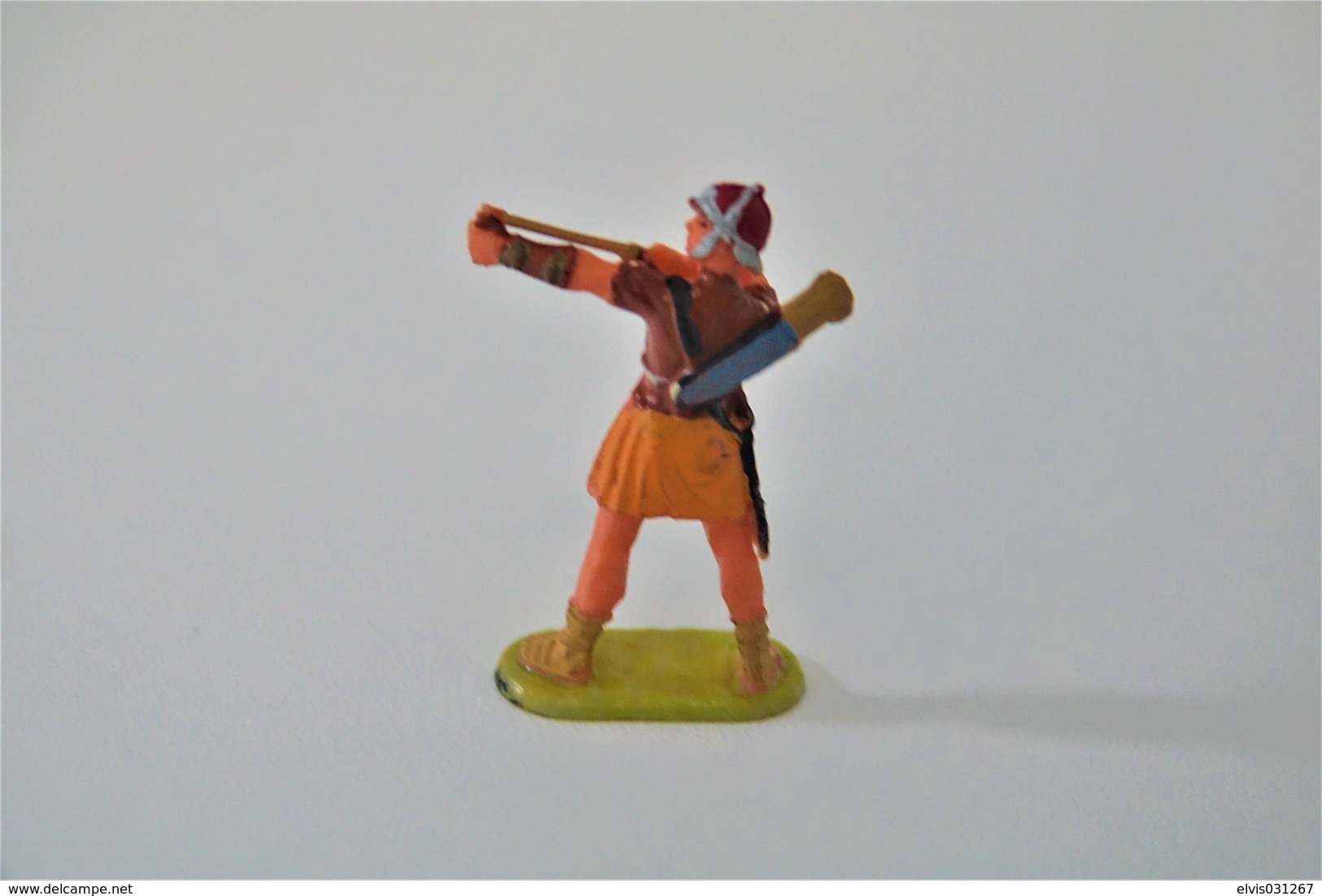 Elastolin, Lineol Hauser, H=40mm, Norman, Plastic - Vintage Toy Soldier FOR PARTS OR REPAIR - Figurines