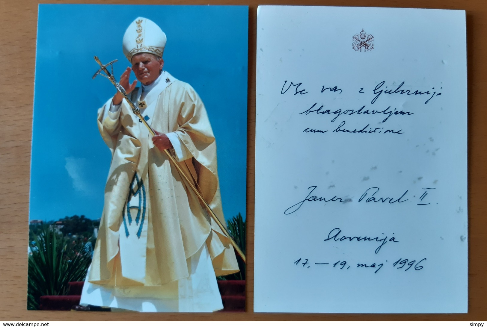 Photography Pope John Paul Visit Slovenia 1996 80x115mm - Autres & Non Classés