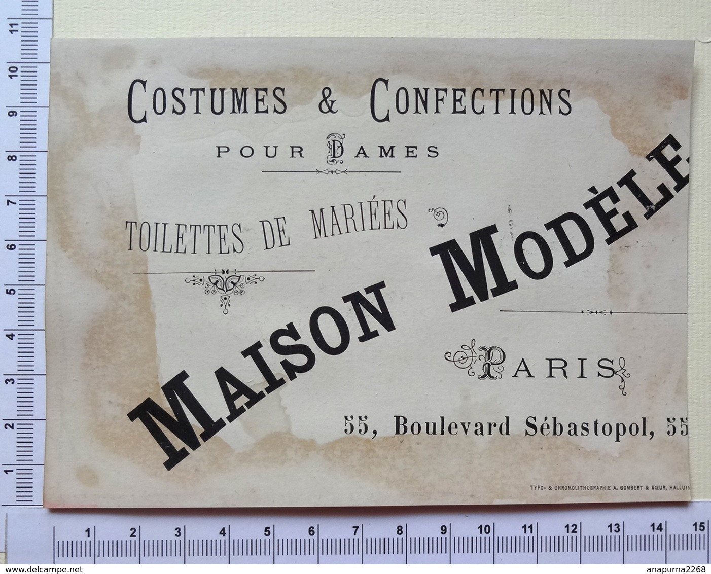 CHROMO GRAND FORMAT...IMP. GOMBERT......MAISON MODELE /PARIS.......PETITES FILLES EN CHEMISE DE NUIT - Autres & Non Classés