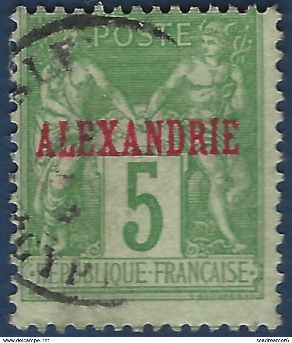 France Colonies Alexandrie N°6 5c Type II Oblitéré TTB - Usati