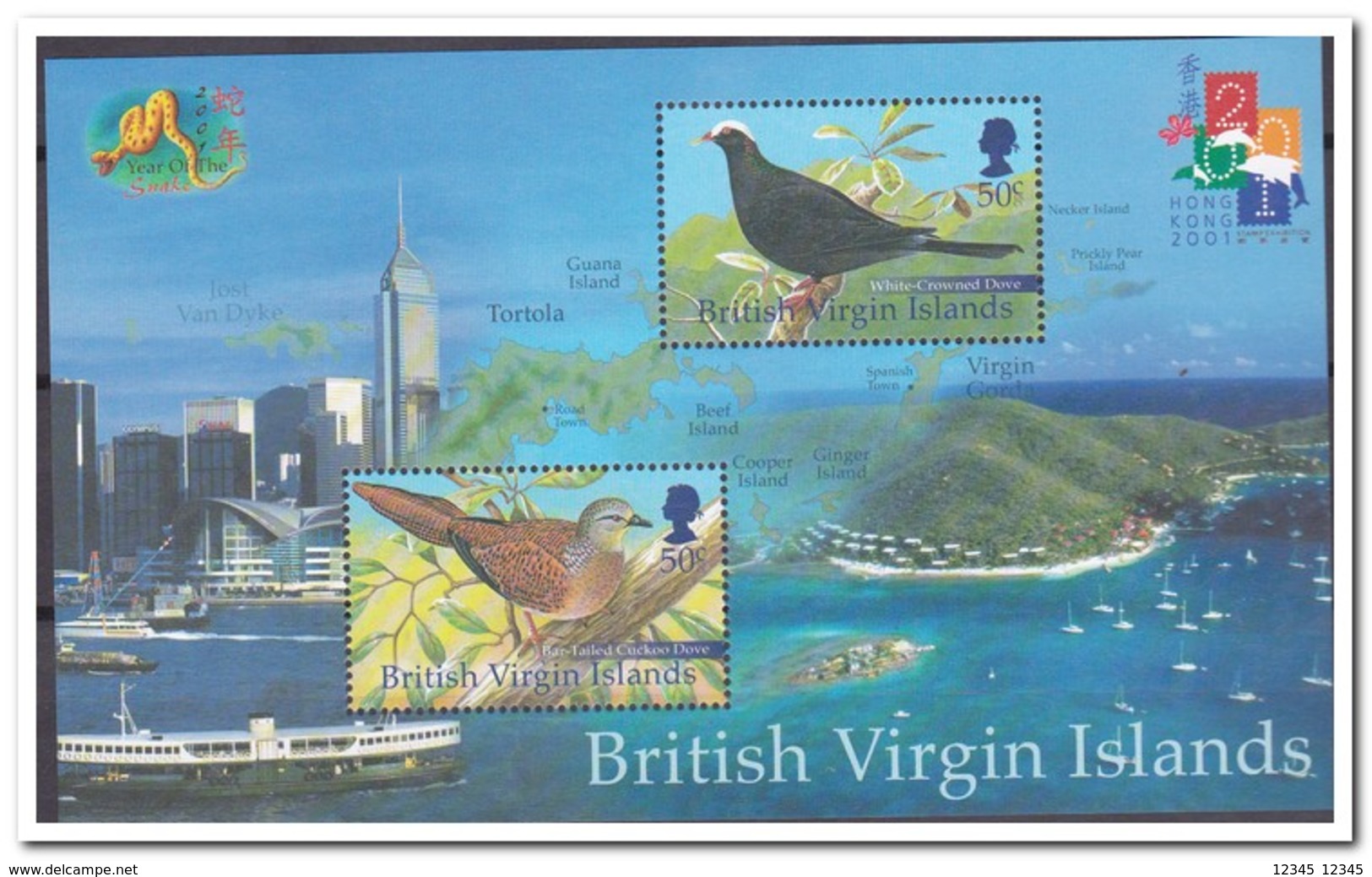 Britse Maagdeneilanden 2001, Postfris MNH, Birds - Britse Maagdeneilanden