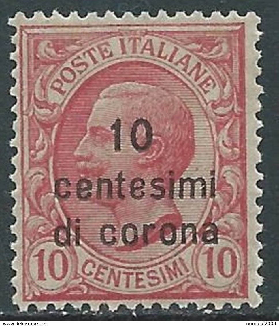 1921-22 DALMAZIA EFFIGIE 10 CENT MNH ** - RA26-4 - Dalmatia