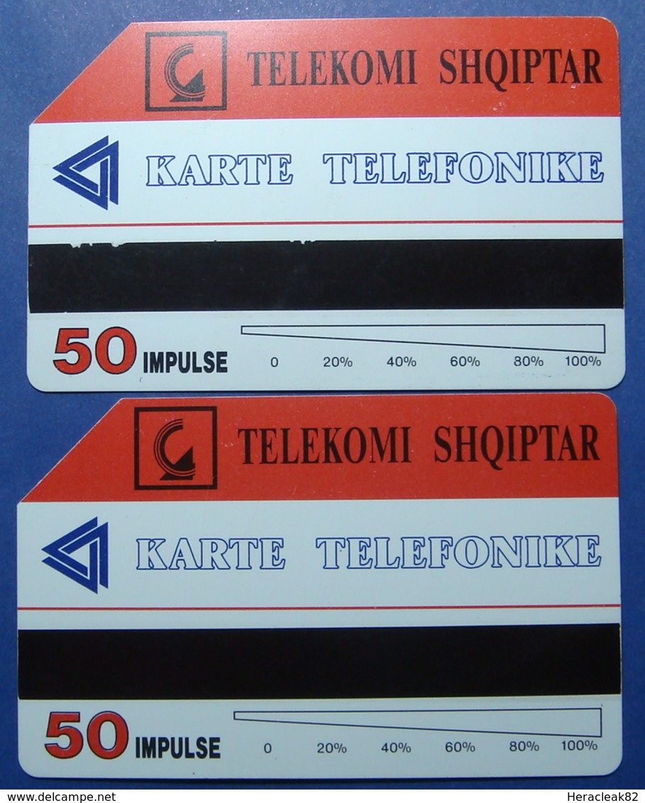 Albania Lot Of 2 Magnetic Phone Cards. Operator Albtelecom. - Albanie