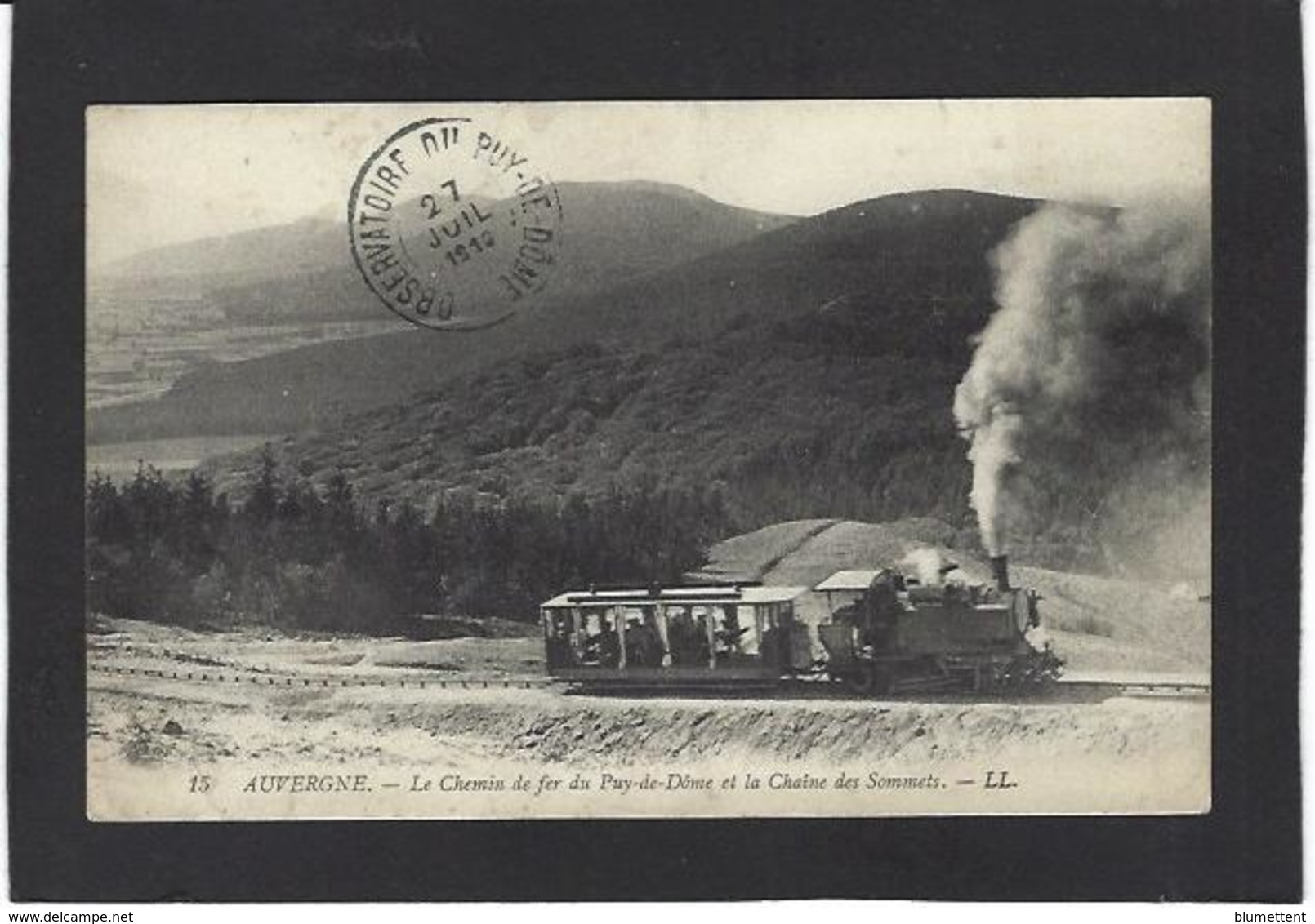 CPA Auvergne Région Circulé Chemin De Fer Train - Auvergne