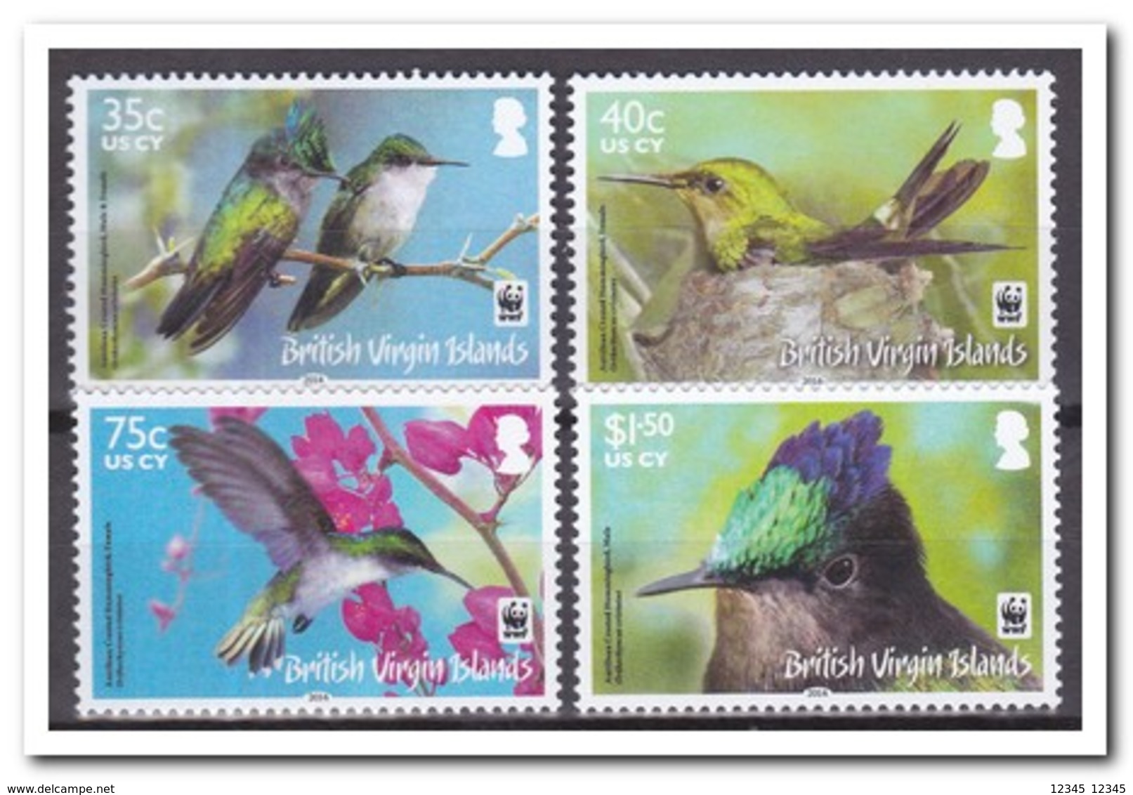 Britse Maagdeneilanden 2014, Postfris MNH, Birds - Britse Maagdeneilanden