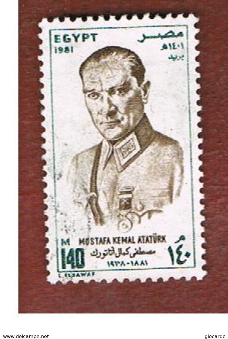 EGITTO (EGYPT) - SG 1450  - 1981 . ATATURK, STATESMAN       - USED ° - Used Stamps