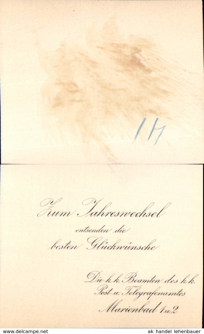 626022.Postwesen Marienbad K.K. Telegraphen Postamt 1904 - Unclassified