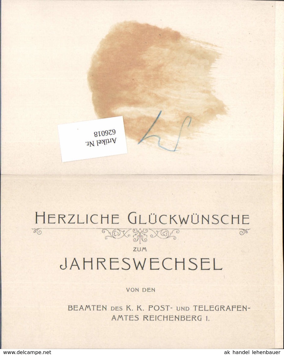 626018,Postwesen Reichenberg Liberec Telegrafenamt Postamt 1904 - Non Classés