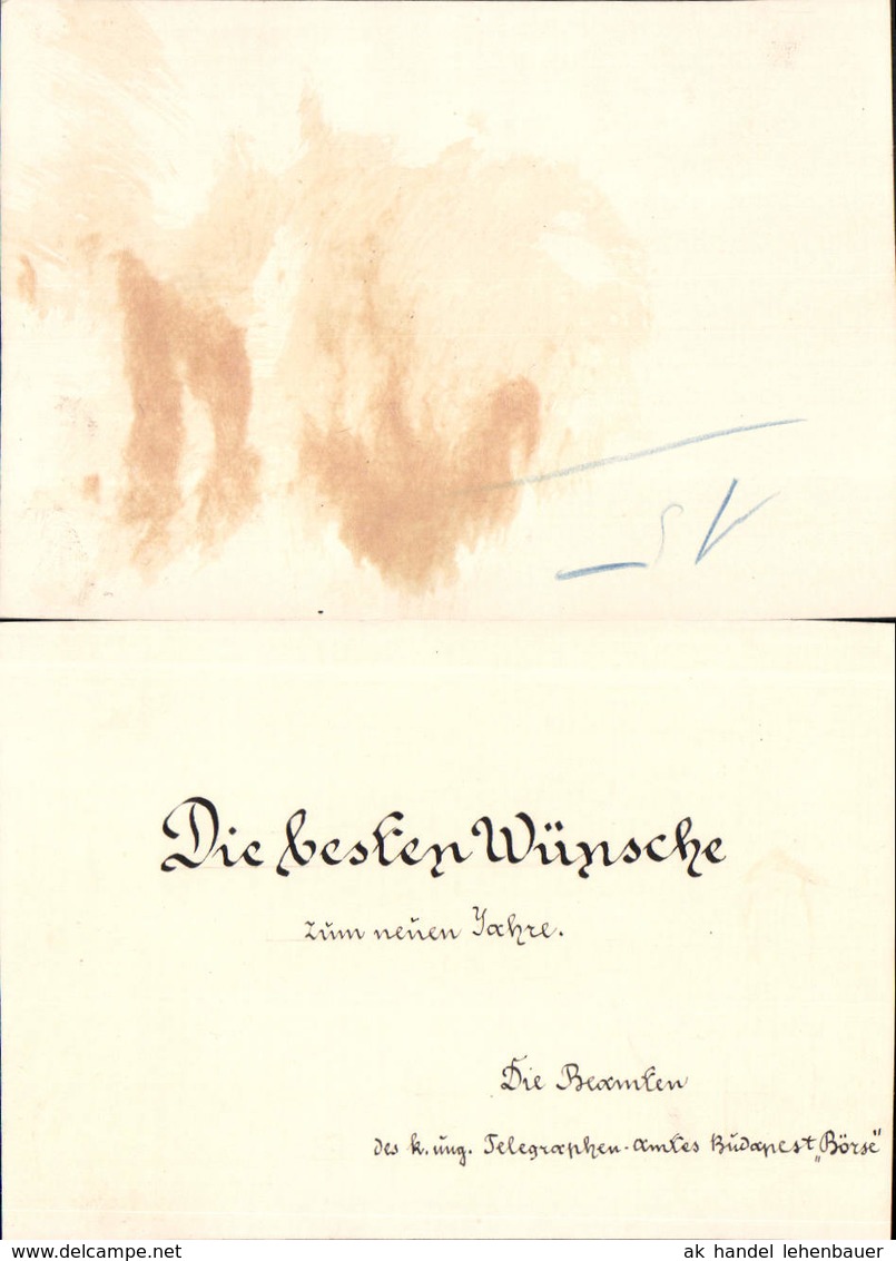 626009,Postwesen Post Budapest 1904 Telegraphen Amt B&ouml;rse Neujahr - Ohne Zuordnung