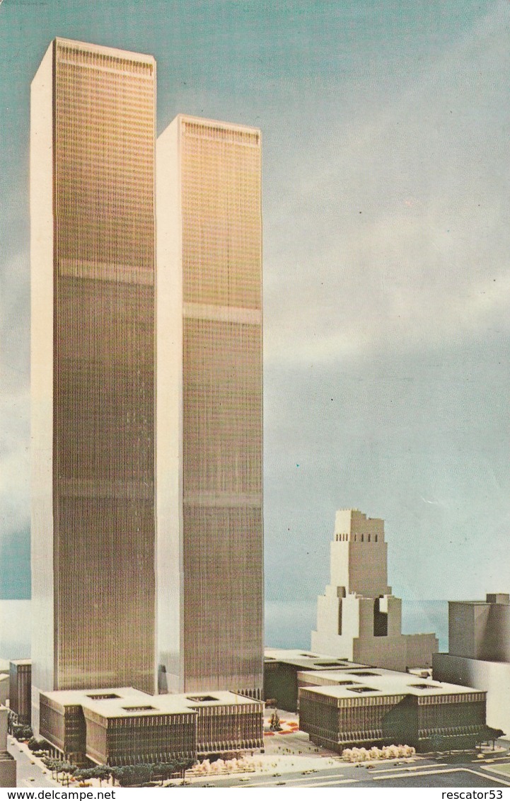 Rare Cpa La Zone Du World Trade Center Les Twins Towers  1972 - World Trade Center