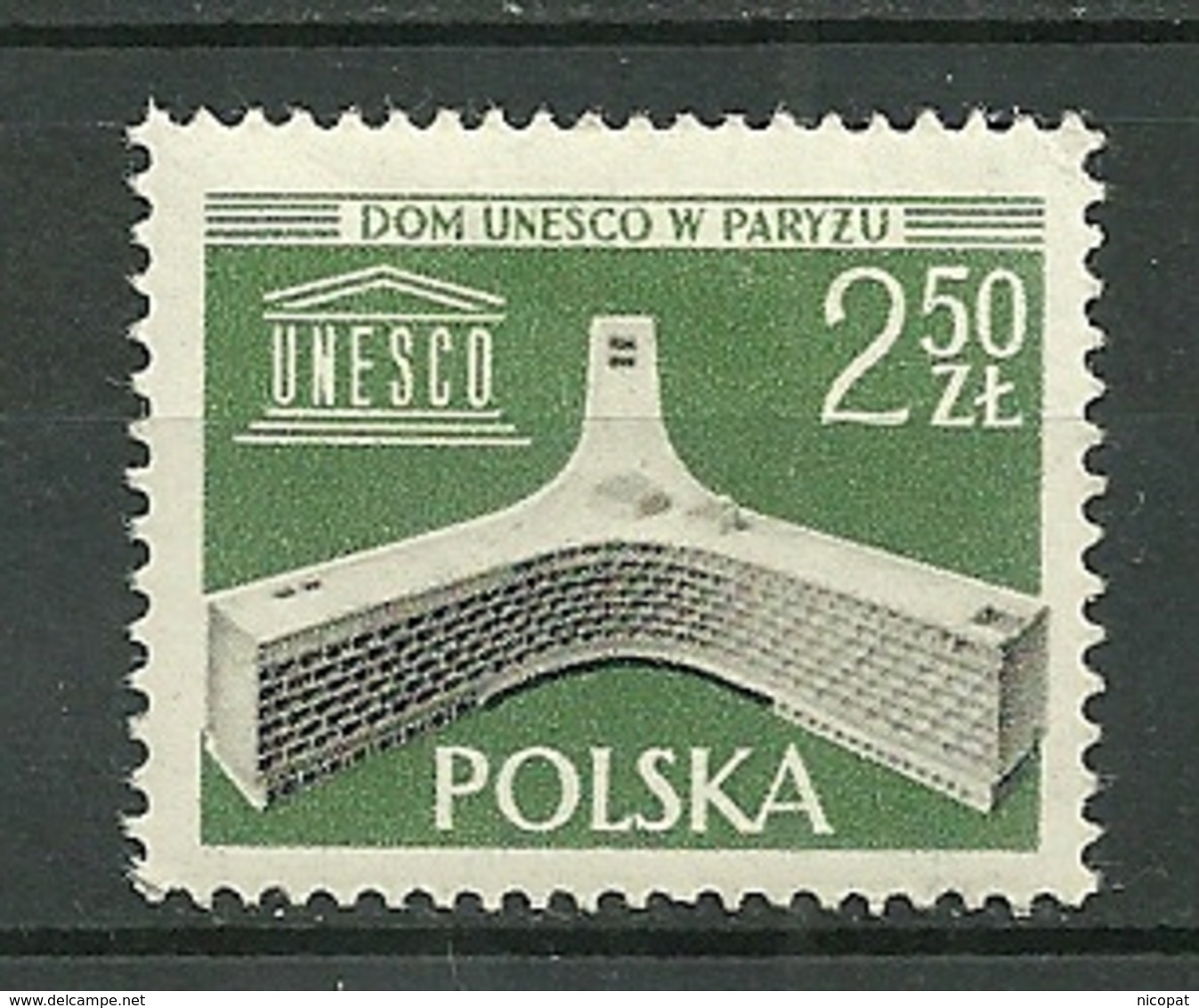 POLAND MNH ** 949 Inauguration Du Palais De L'UNESCO à PARIS - Neufs