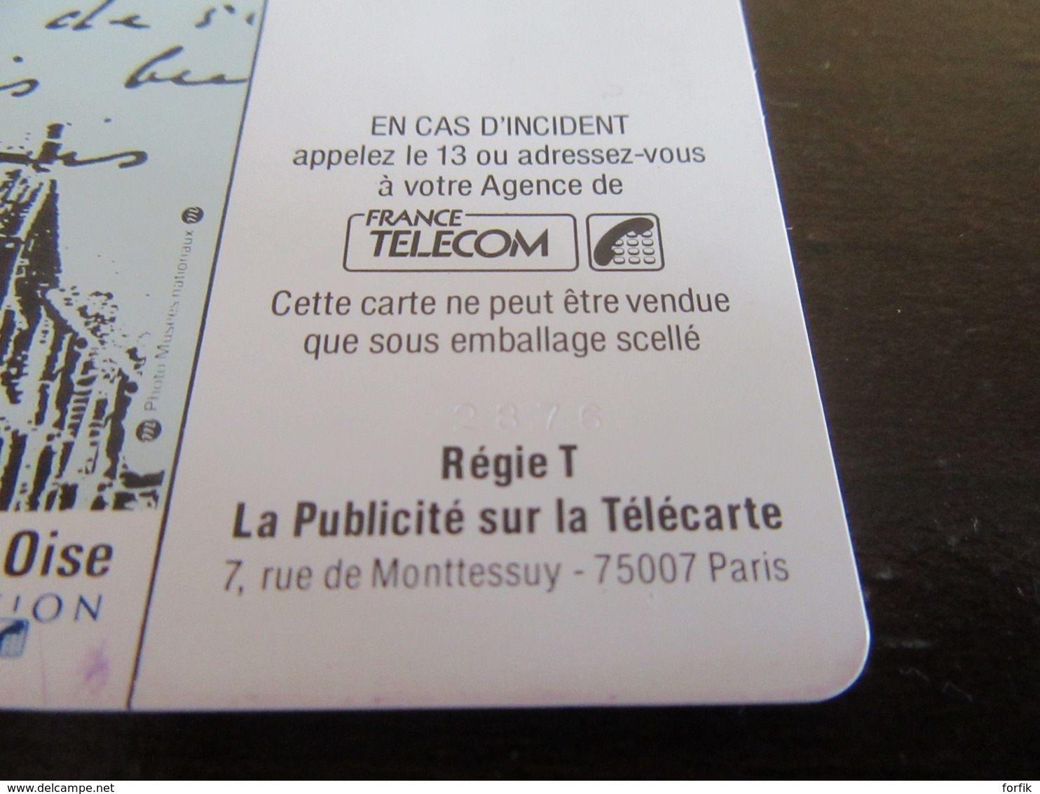 Télécarte Vincent Van Gogh F114 - SO2 - 120U - 4 N° PE 2076 - TBE - 1990